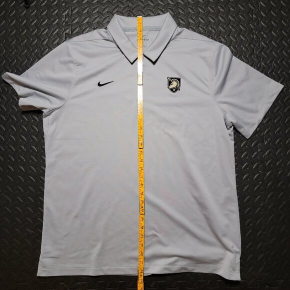 Army Black Knights Nike Dri-Fit Polo Shirt, Gray, Men's XL, Used, West Point - Picture 8 of 10